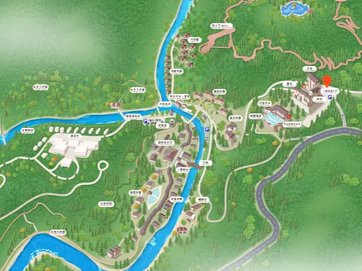 台山结合景区手绘地图智慧导览和720全景技术，可以让景区更加“动”起来，为游客提供更加身临其境的导览体验。