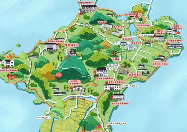 台山手绘地图旅游的独特视角